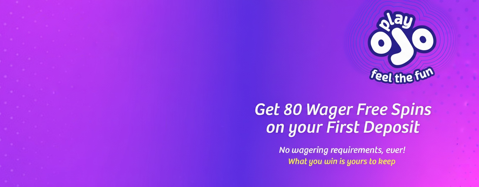 PlayOJO Bonus offer Banner